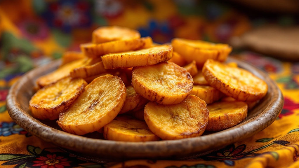 Assiette de bananes plantain frites dorées, la recette du dodo camerounais